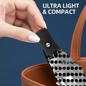 Compact Iron <b>Frame</b> Folding Umbrella Fully-Automatic Open Close Windproof Travel Portable All-Season Business Gifts Wholesale - Product Image 2