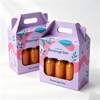 Verpakkingen voor dranken, fruitjuice en dranken, op maat gemaakte displaydozen voor drankenflessen, kartonnen dozen met handvat en transparant venster