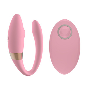 Vibrador inalámbrico <span class=keywords><strong>en</strong></span> forma de U para mujer, masajeador erótico de punto G, doble vibrador de silicona, Juguetes sexuales para parejas - Product Image 1
