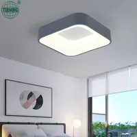 TUOMING control remoto inteligente montado en superficie cuadrado redondo diseño moderno lámpara de techo led para dormitorio casa