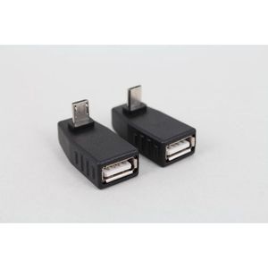 <b>Micro</b> <b>Usb</b> Type <b>B</b> To <b>Usb</b> A Female Adapter 90 Degree Right Angle Connector 5 Pin Copper Material - Product Image 1