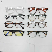 Monture de lunettes de vue unisexe en acétate de moyenne épaisseur, charnière à ressort, verres anti-rayures, faible MOQ, approvisionnement direct usine