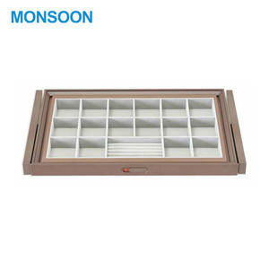 Оптовая продажа, роскошный шкаф-органайзер для шкафа в спальне, выдвижной шкаф, ящик для хранения ювелирных изделий, ящик для часов, галстуков и украшений - Product Image 2