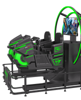 Console de jeux d'arcade et cockpit de simulateur de vol à mouvement complet VR Star Ride 2 sièges VR Star Space