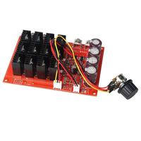 10-50V 60A contrôle de vitesse de moteur de cc PWM HHO RC contrôleur 12V 24V 48V 3000W MAX (Rouge)