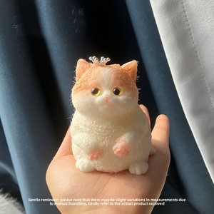 ของเล่นบีบลดความเครียดรูปแมวอ้วน ทำจากวัสดุ TPR ระบายสีด้วยมือ ขนาดจัมโบ้ ของขวัญสร้างสรรค์ DIY ของตกแต่งน่ารัก - Product Image 2