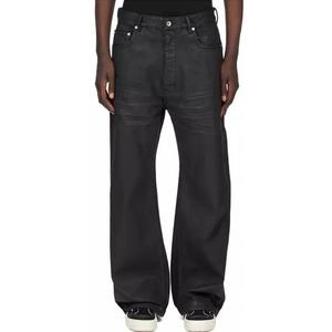 Pantalon en denim noir gris délavé vintage personnalisé pour hommes, pantalon baggy en coton de haute qualité, jeans pour hommes - Product Image 1