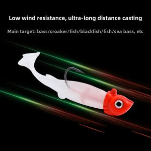 <span class=keywords><strong>Leurre</strong></span> <span class=keywords><strong>de</strong></span> pêche longue portée lumineux 4G 6G 9G, appât bionique en silicone avec hameçon pour la pêche en mer, la carpe, le bar et la perche en eau douce - Product Image 2