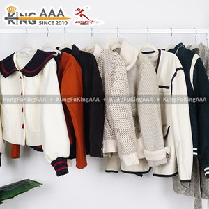 KingAAA Abrigo de Tweed Vintage para Mujer, Chaqueta Corta Retro de Segunda Mano con Botones Cruzados, Chaqueta Corta de Invierno - Product Image 5