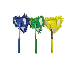 Balai télescopique triangulaire en chenille, balai à poussière en acier inoxydable extensible, dépoussiéreur ménager - Product Image 1