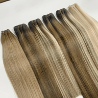 Extensions de cheveux humains vierges européens à double trame, cuticules alignées, 100 % cheveux naturels, sans perte, sans chute