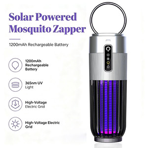 Nouvelle Lampe Anti-Moustiques Électrique 2026 Intérieur & Extérieur 1200mAh USB/Solaire à Haute Tension Électrique - Product Image 1