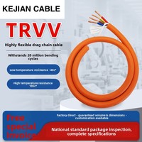 Orange TRVV 300/500V Yüksek Esneklikli Enerji Zinciri Kablosu 4 Çekirdekli Çapraz Kesitli 03/05/075 mm Bükülmeye Dayanıklı Servo Motor Robot