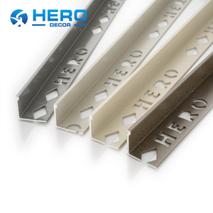 Tôi Hình Dạng Giá Bán Buôn Màu Sắc Tùy Chỉnh Màu Đen Mờ 15Mmtile Cạnh Trim Anh Hùng Kim Loại Thẳng Gạch Hoàn Thiện Nhôm Hồ Sơ - Product Image 1