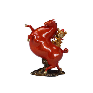 Cartoon Brass Ornament Immediately Promoted To High Rank Colored Copper <b>Craft</b> Desktop Decoration For Office Home Gift Display - Product Image 4