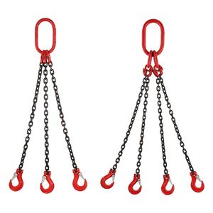 Cadena de elevación G80 de 6mm-32mm con pintura de horneado, eslinga de cuatro patas con ensamblajes, cadena de eslinga G80 para elevación - Product Image 5