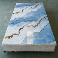 Lámina de PVC UV de Alta Calidad, Moderna, Impermeable y Ecológica, con Diseño de Mármol, para Paneles Decorativos de Paredes Interiores, Uso en Sala de Estar y Baño