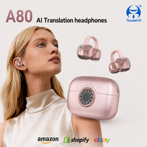 Audífonos Profesionales A80 con Traductor IA, 146 Idiomas, <span class=keywords><strong>Interpretación</strong></span> Simultánea, Auriculares Inalámbricos Bluetooth Pro, Nuevo - Product Image 3