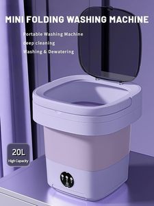 Travel Portable Mini Folding Automatic Plastic USB <b>Car</b> Compatible Household Underwear <b>Washer</b> - Product Image 4