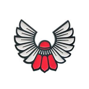 Broche de <span class=keywords><strong>badminton</strong></span> en émail métallique, épinglette sportive, badge pour sac à dos, cadeau, vente en gros - Product Image 1