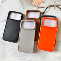 Coque de téléphone magnétique DIY Shenjia pour 17 Pro Max et pour 16/15 Pro, design deux-en-un, matériau TPU orange et verre