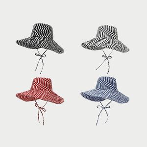Chapeau de soleil décontracté pour femme à imprimé pois, grand bord, style pêcheur frais, idéal pour les voyages d'été et les journées à la plage - Product Image 2