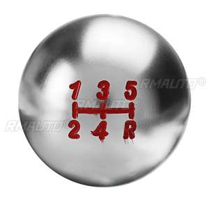 Pommeau de levier de vitesse rond à 5 vitesses, universel pour voiture, pommeau de levier de vitesse rond avec 3 vis d'adaptation - Product Image 2