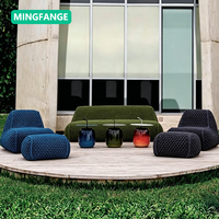 Ensemble de meubles d'extérieur en rotin imperméable et résistant aux UV, pour jardin, patio, canapé, table à manger, chaises, table basse
