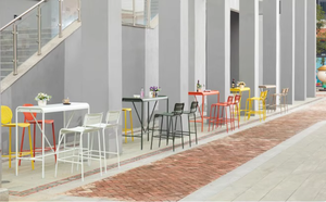 Alta qualità durevole struttura in metallo moderno minimalista mobili da esterno bar balcone tavolo esclusivo per uso esterno - Product Image 4