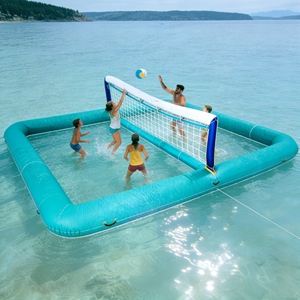 Cancha de Voleibol Inflable para Agua, Juego Acuático Flotante para Exteriores de Verano, con Red, para Adultos <span class=keywords><strong>en</strong></span> <span class=keywords><strong>la</strong></span> <span class=keywords><strong>Playa</strong></span>, Sobre el Suelo - Product Image 5
