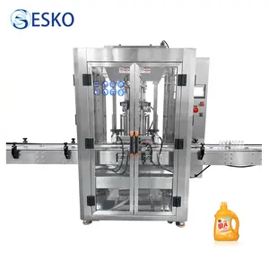 ESKO Two Nozzles Auto Liquid Filling And Capping Machine For Hot Liquid Dishwasher Production Line