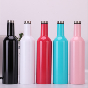 Nouveauté 2026 : Bouteilles isothermes promotionnelles en acier inoxydable en forme de bouteille de <span class=keywords><strong>vin</strong></span> <span class=keywords><strong>rouge</strong></span>, flasques hautes avec couvercle – Meilleures ventes en gros - Product Image 3