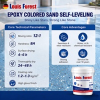 Peinture de sol époxy auto-nivelante couleur sable, écologique, couleur personnalisée, imitation marbre, revêtement béton, imperméable et résistant à l'usure