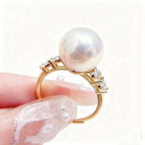 Accesorios 10758DIY, Anillo de Plata S925, Base Vacía para Cuentas Redondas de 6-11 mm, Soporte para Joyería Dorado/Plateado - Product Image 5