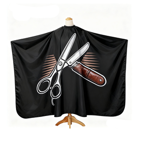 ผ้าคลุมตัดผม Wanmei Custom Stylist สำหรับร้านทำผม ผ้าคลุมตัดผมบาร์เบอร์ ผ้าโพลีเอสเตอร์เนื้อนุ่ม พิมพ์ลายโลโก้ตามสั่ง สำหรับตัดผมผู้ชาย ทำผม - Product Image 3