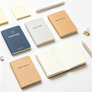 Notebook Customized Notebook Printing Kraft Paper Cover A4 Journal with Grid Pages Ribbon <b>Bookmark</b> Custom Logo for Business Gift - Product Image 1