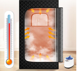 Sauna portable amélioré Wind Valley pour la relaxation à domicile, sauna à vapeur pour la maison avec télécommande et chaise pliante - Product Image 3