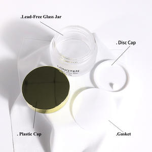 Conjunto de embalagens luxuosas para skincare, creme redondo fosco, 50ml/30ml/120ml, frasco de vidro para cosméticos, bomba de loção, garrafa de vidro com tampa - Product Image 5