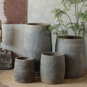 Jardinière <span class=keywords><strong>en</strong></span> <span class=keywords><strong>terre</strong></span> mate décorative d'intérieur et d'extérieur, jardin de maison, grands pots de fleurs <span class=keywords><strong>en</strong></span> céramique, vente <span class=keywords><strong>en</strong></span> gros - Product Image 1