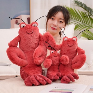 Peluche de simulación de <span class=keywords><strong>cangrejo</strong></span>, langosta y camarón, muñeco para máquina de garras con relleno de algodón PP, 31-50cm de altura, para mujeres - Product Image 2