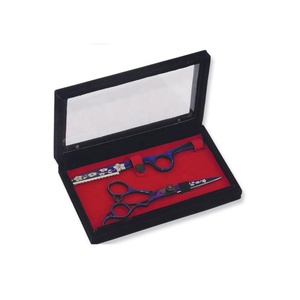 Boîte de soins pour les cheveux, 4 pièces, professionnelle, en titane, lisse, ensemble de ciseaux, pour désépaissir, salon de coiffure, - Product Image 3