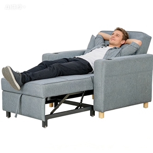 Canapé-lit convertible moderne en tissu avec cadre métallique extensible Cama Schlafsofa - Product Image 2