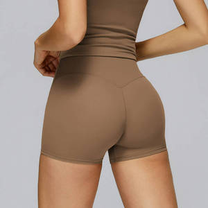 Pantaloncini sportivi <span class=keywords><strong>attillati</strong></span> da donna sportivi con elastico in vita da Yoga <span class=keywords><strong>pantaloni</strong></span> da Fitness a vita alta Leggings da Yoga corti - Product Image 2