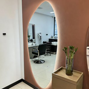 XFMC Muebles de Salón al por Mayor Espejo de Lujo para Salón <span class=keywords><strong>Grande</strong></span> con LED Montado en Pared Espejo de Barbero de Longitud Popular para <span class=keywords><strong>Barber</strong></span>ía - Product Image 4