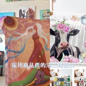 ผ้าห่มเด็กทารกผ้าแฟลนเนลลายดอกไม้/สีพื้นแบบทอใหม่ปี 2025 โพลีเอสเตอร์ 100% ดีไซน์ทันสมัยสั่งทำได้ ใช้ได้ทุกฤดู ป้องกันไฟฟ้าสถิต สำหรับวันแม่ - Product Image 2