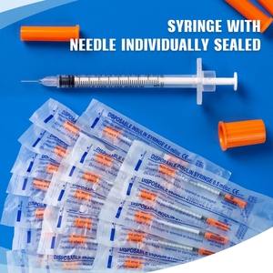 Mejor <span class=keywords><strong>Precio</strong></span> Jeringa Veterinaria Naranja 31G 30G U100 1ml 0.5ml Desechable con Aguja - Product Image 6