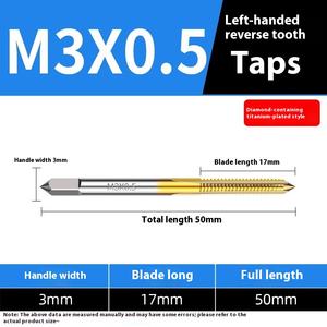 HSS Links gewinde bohrer Gerade Flöte Matrize für Edelstahl-Umkehr gewindes ch neiden Spiral flöte CNC-Maschinen gewindes ch neiden - Product Image 5