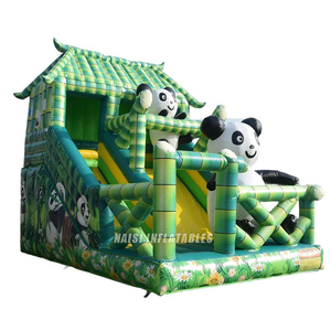 Toboggan gonflable Panda à prix abordable, château gonflable animaux de la savane, toboggan sauteur de qualité commerciale, trampoline gonflable, jeux Fun City - Product Image 1