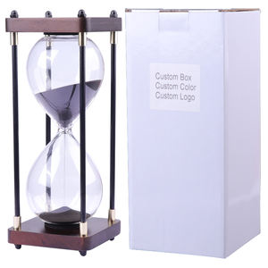 Reloj de Arena de Metal con Base de Madera Vintage para Decoración de Escritorio en Casa u Oficina, Regalo para la Gestión del Tiempo - Product Image 5