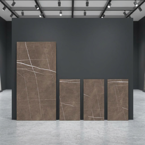 Losas de porcelana brillante Gris Onyx Gris de 800x1600 mm con aspecto de mármol pulido para pisos y paredes. - Product Image 2